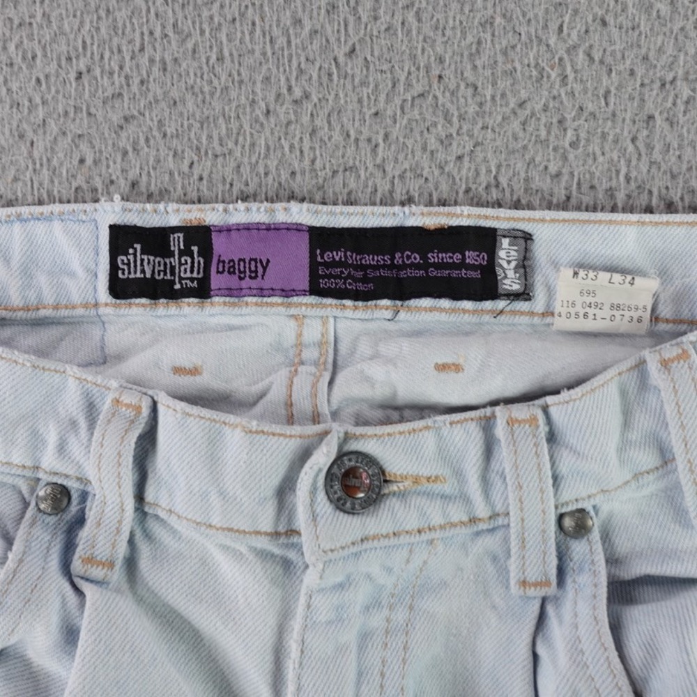 Levi's‎ SilverTab Baggy Jeans Mens 31x34 Light Wash Blue Vintage 90s 40561-0736